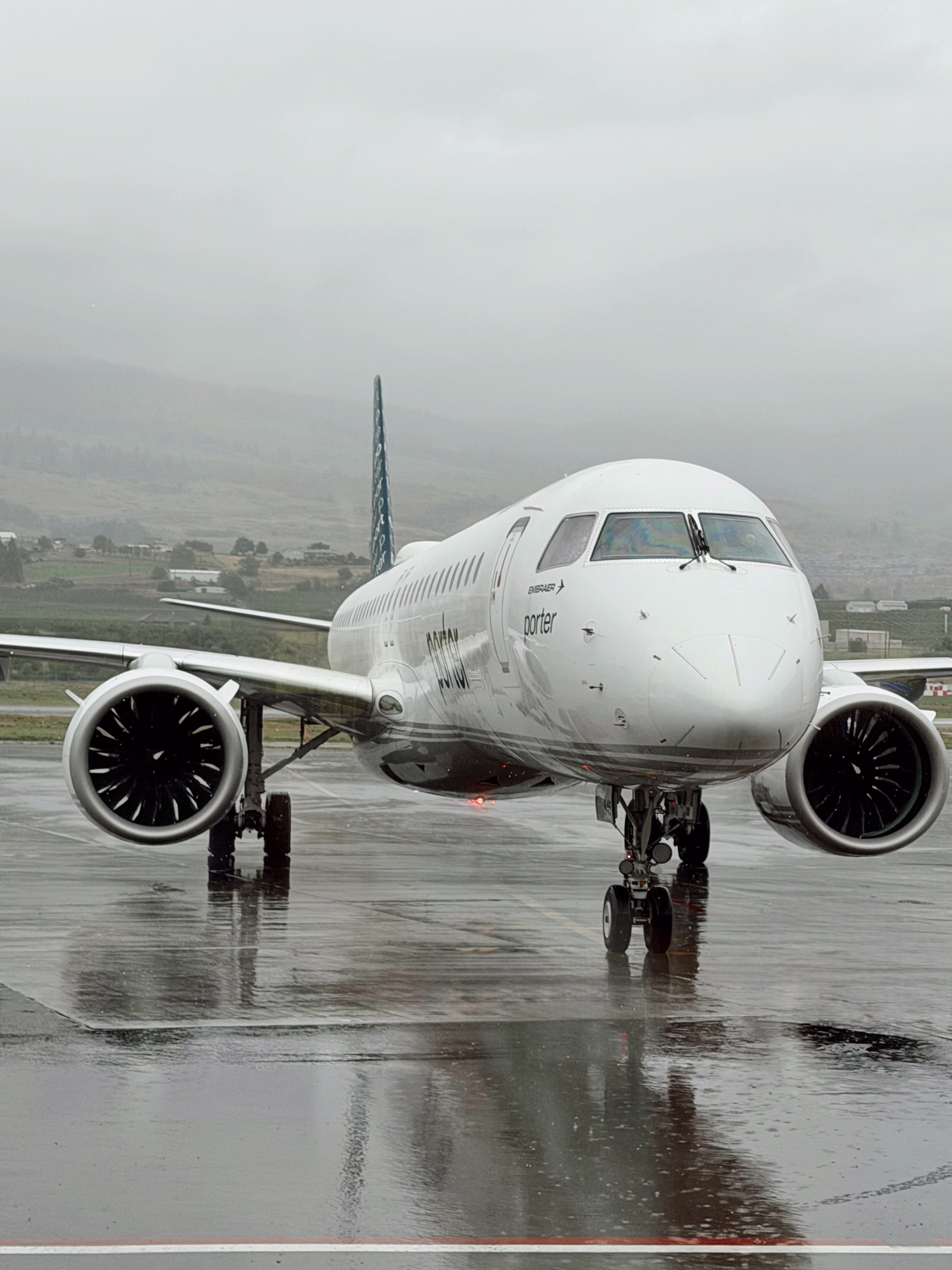 Porter's Embraer E195-E2 aircraft arriving at YLW from Ottawa on May 13.